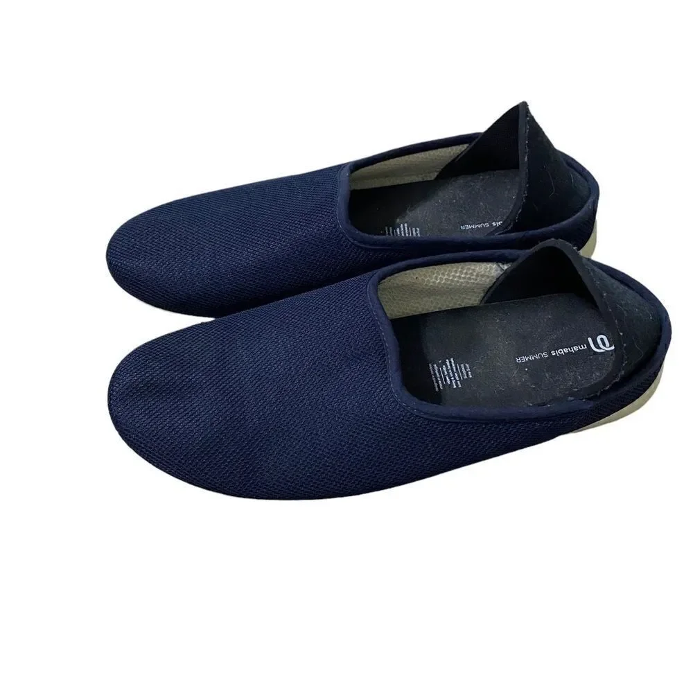 Mahabis Men 47 Size 12.5 Slippers Summer Blue Mesh Slip On Shoes Rubber Sole